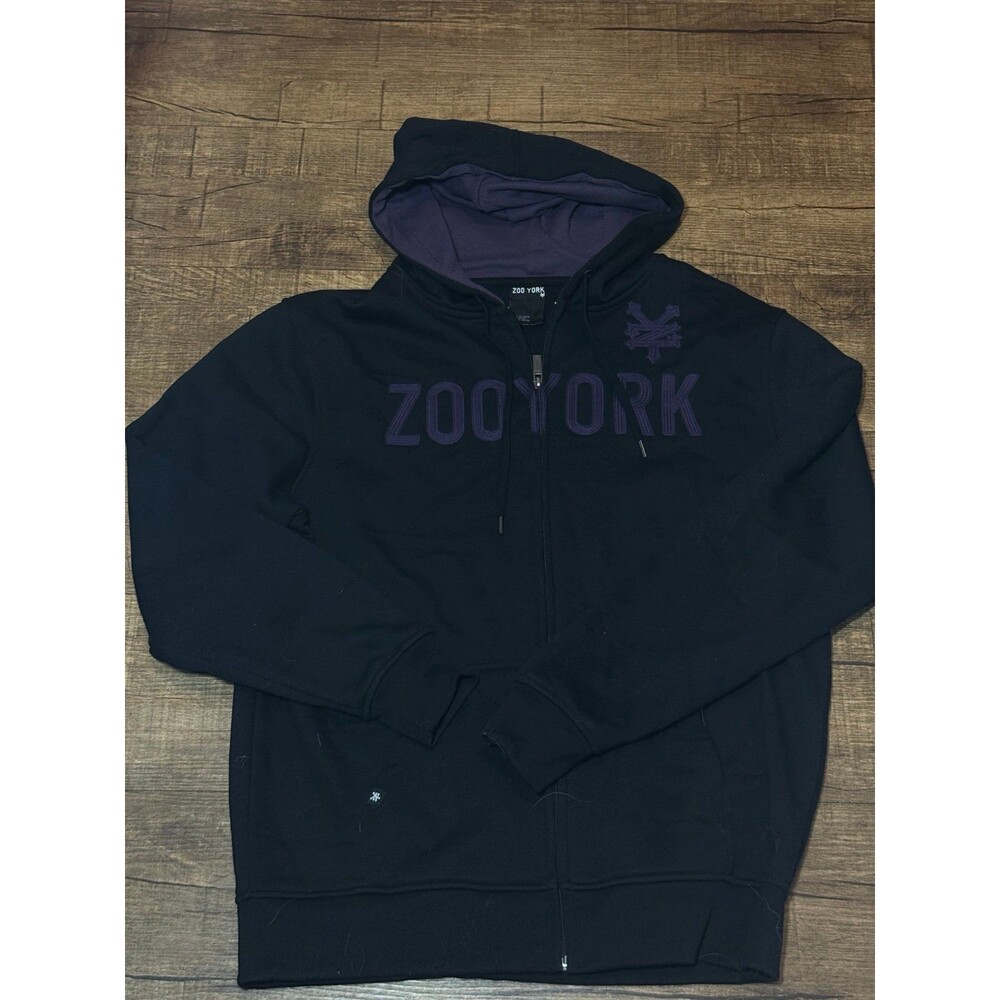Black Zoo York skater zipup hoodie. Size XL.